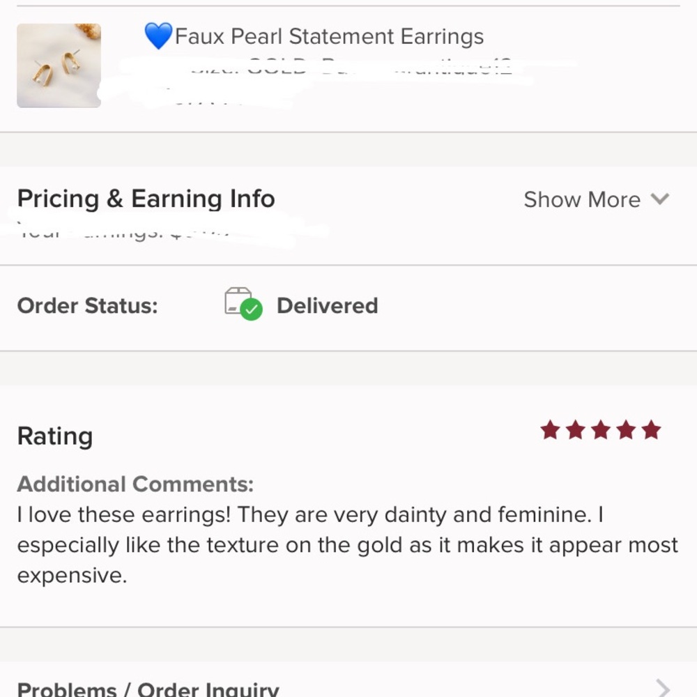💙💕LAST ONE Faux Pearl Statement Earrings - Picture 6 of 6